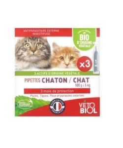 Pipettes antiparasitaires - Chat/Chaton, 6 pièces